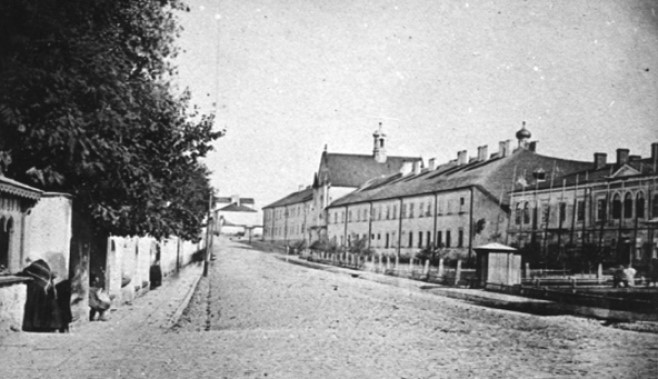Koniec budowy w 1876 r. widoczne jeszcze rusztowania. Fot. ze zbiorów Wojewódzkiego Konserwatora Zabytków