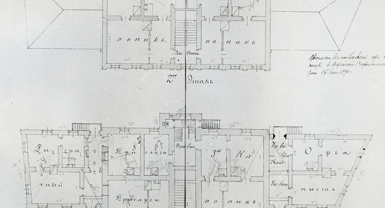 Plan budynku, Archiwum Państwowe w Kielcach